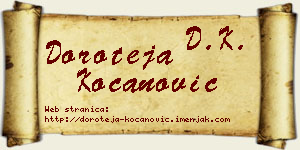 Doroteja Kocanović vizit kartica